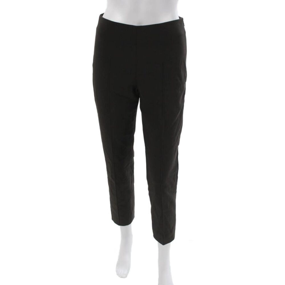 Akris Women Ankle Dress Pants Black Petites Zip Size 2